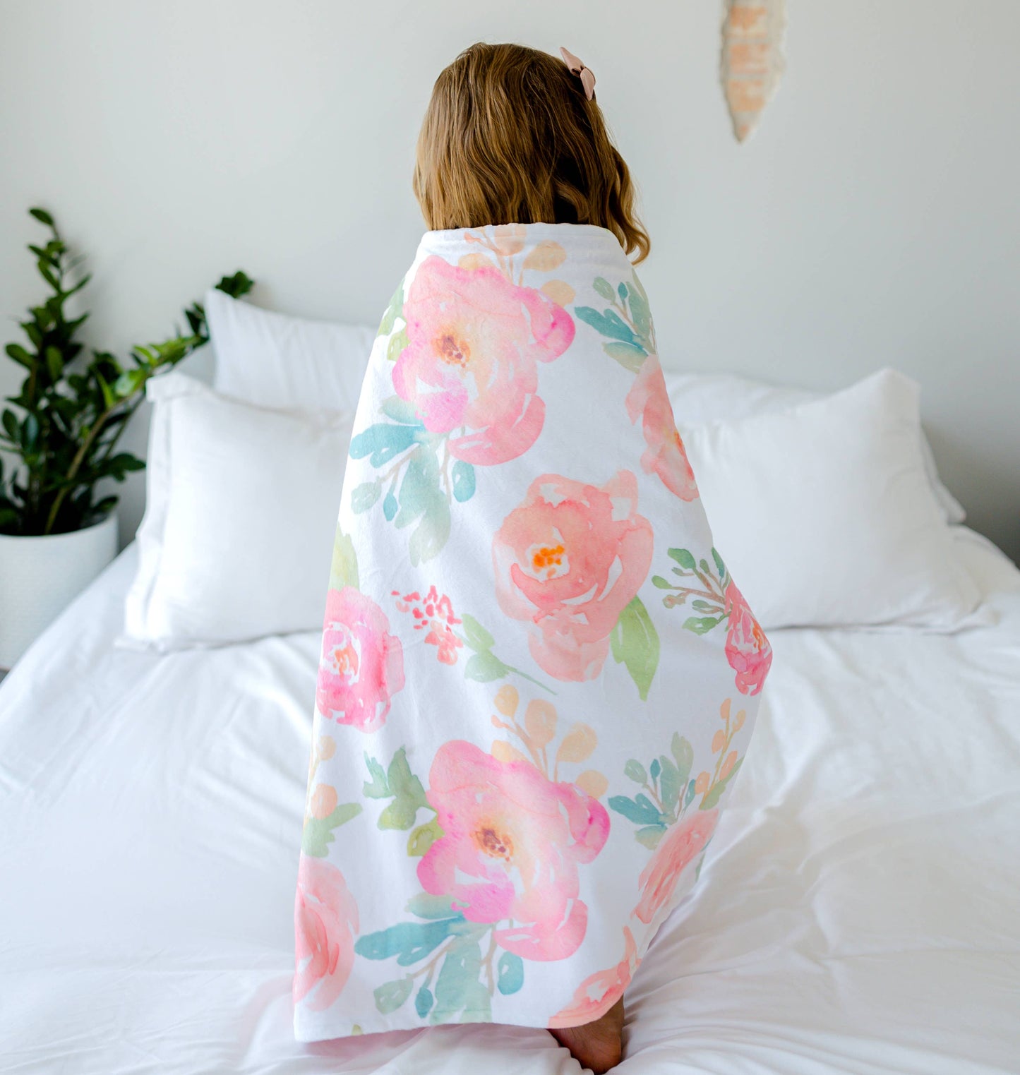 Baby & Toddler Minky Blanket - Peonies